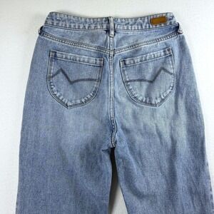Cleo + Wolf Ultra High Rise Ankle Jeans Light Wash Distressed 25W x 32L Tall